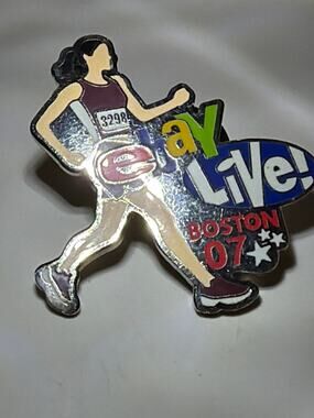 eBay Live 2007 Boston Marathon Runner Souvenir Enamel Lapel Pin eBayana